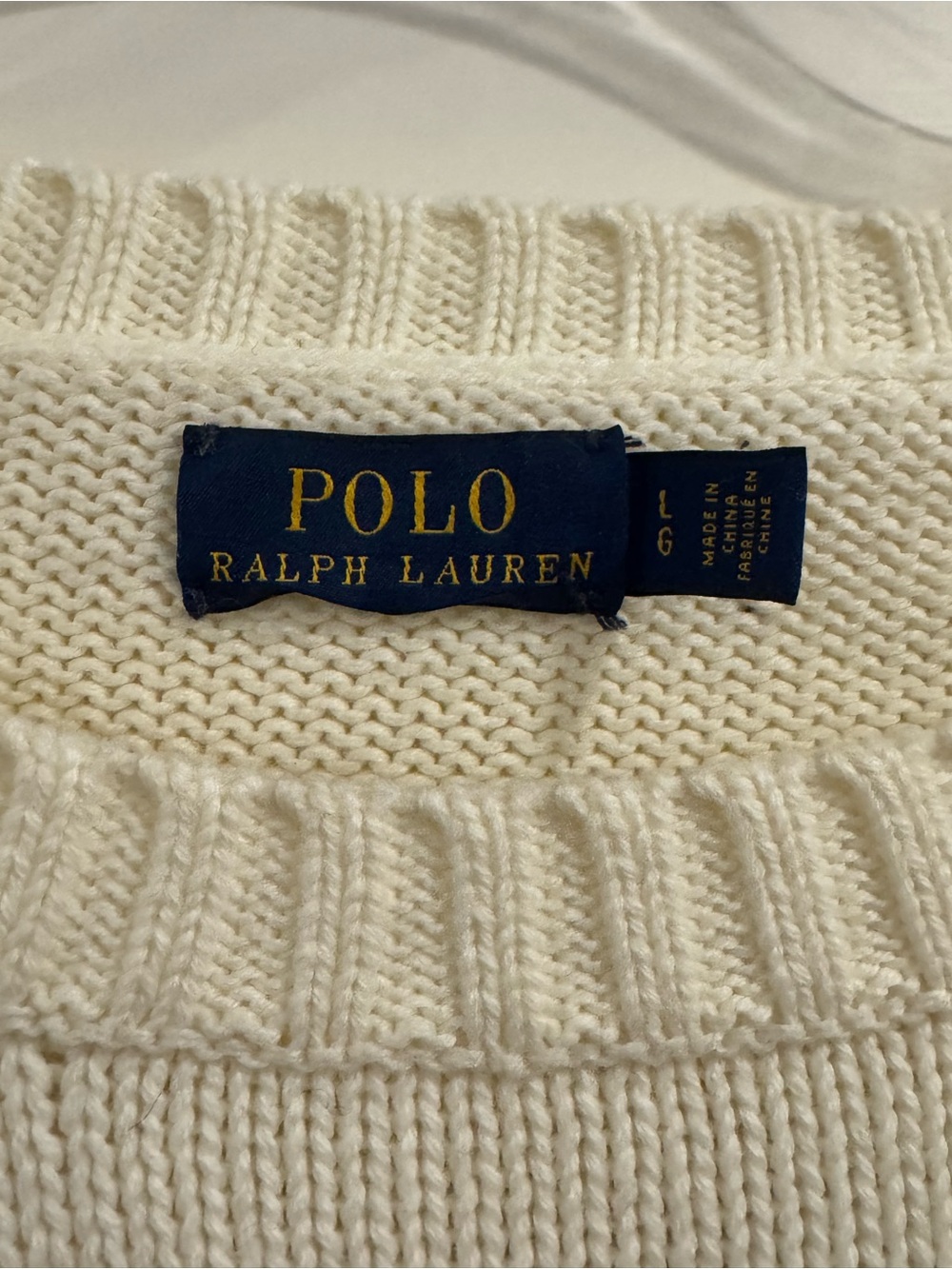 Polo by Ralph Lauren Cream Bear-Intarsia Crewneck Sweater - Picture 4 of 9